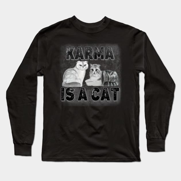 Karma Is A Cat - Beautiful Olivia Benson And Meredith Grey Long Sleeve T-Shirt by Pharaoh Shop